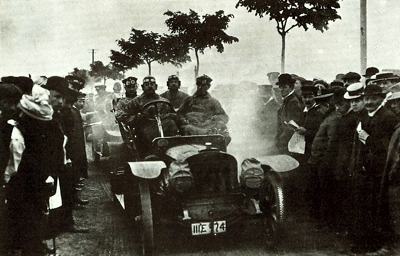 1908 NSU 10/20PS, competing in the Prince Heinrich event